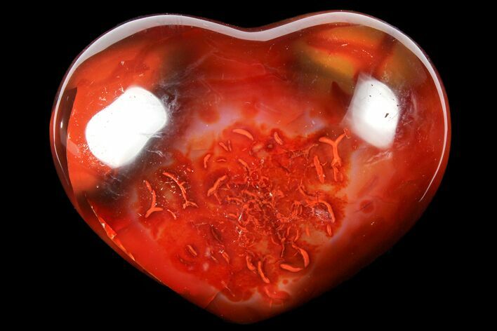 Colorful Carnelian Agate Heart #125823